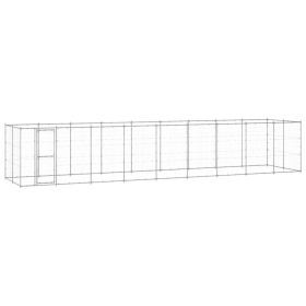 Outdoor Dog Kennel Galvanized Steel 234.4 ft²