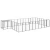 Dog Kennel Black 208.4 ft² Steel