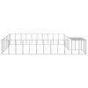 Dog Kennel Silver 208.4 ft² Steel