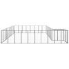 Dog Kennel Black 273.5 ft² Steel