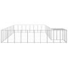 Dog Kennel Silver 273.5 ft² Steel