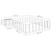 Dog Kennel Silver 273.5 ft² Steel