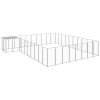 Dog Kennel Silver 273.5 ft² Steel
