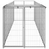 Dog Kennel Silver 65.1 ft² Steel