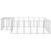 Dog Kennel Silver 91.2 ft² Steel