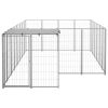 Dog Kennel Silver 91.2 ft² Steel