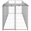 Dog Kennel Silver 52.1 ft² Steel