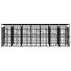 Outdoor Dog Kennel with Roof Steel 138.9 ft²
