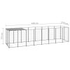 Dog Kennel Silver 52.1 ft² Steel