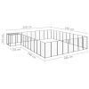 Dog Kennel Black 273.5 ft² Steel