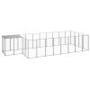 Dog Kennel Silver 117.2 ft² Steel