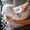 Grooming Brush For Pet Dog Cat Deshedding Tool Rake Comb Fur Remover Reduce 2-Side Dematting Tool For Dogs Cats Pets Grooming Brush Double Sided Shedd