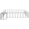 Dog Kennel Black 273.5 ft² Steel