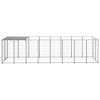 Dog Kennel Silver 52.1 ft² Steel