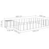 Dog Kennel Silver 208.4 ft² Steel