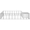 Dog Kennel Black 169.3 ft² Steel