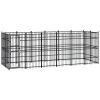 Outdoor Dog Kennel Steel 119 ft²